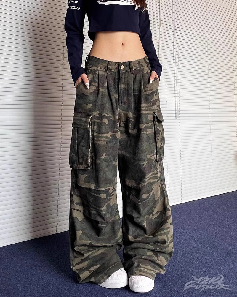 Baggy Camo Cargo Pants | Y2K Fusion