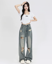 Baggy Jeans ausgewaschen