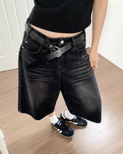 Baggy Jeans Shorts Damen