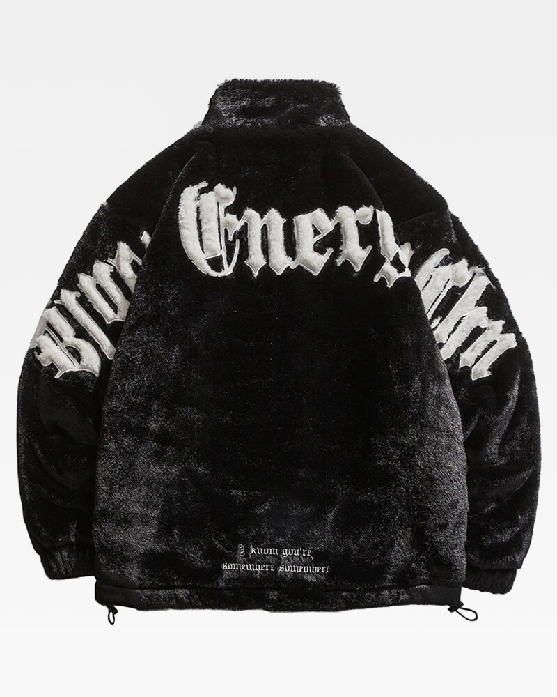 Kunstfelljacke Schwarz