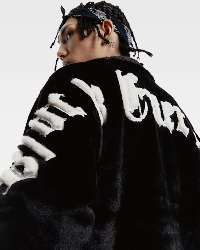 Kunstfelljacke Schwarz