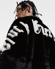 Kunstfelljacke Schwarz