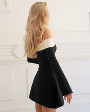 Abito nero corto elegante