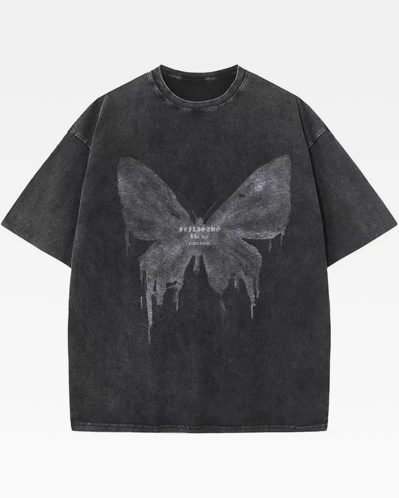 T Shirt mit Schmetterlingen