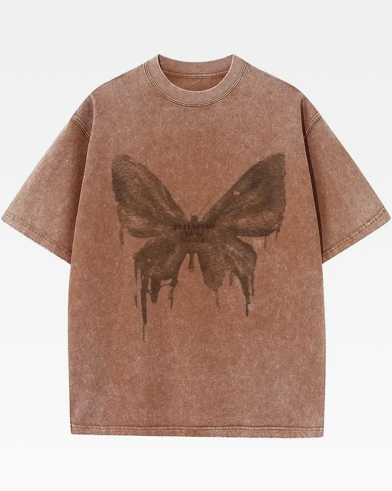 T Shirt mit Schmetterlingen