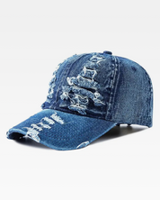 Distressed Denim Cap