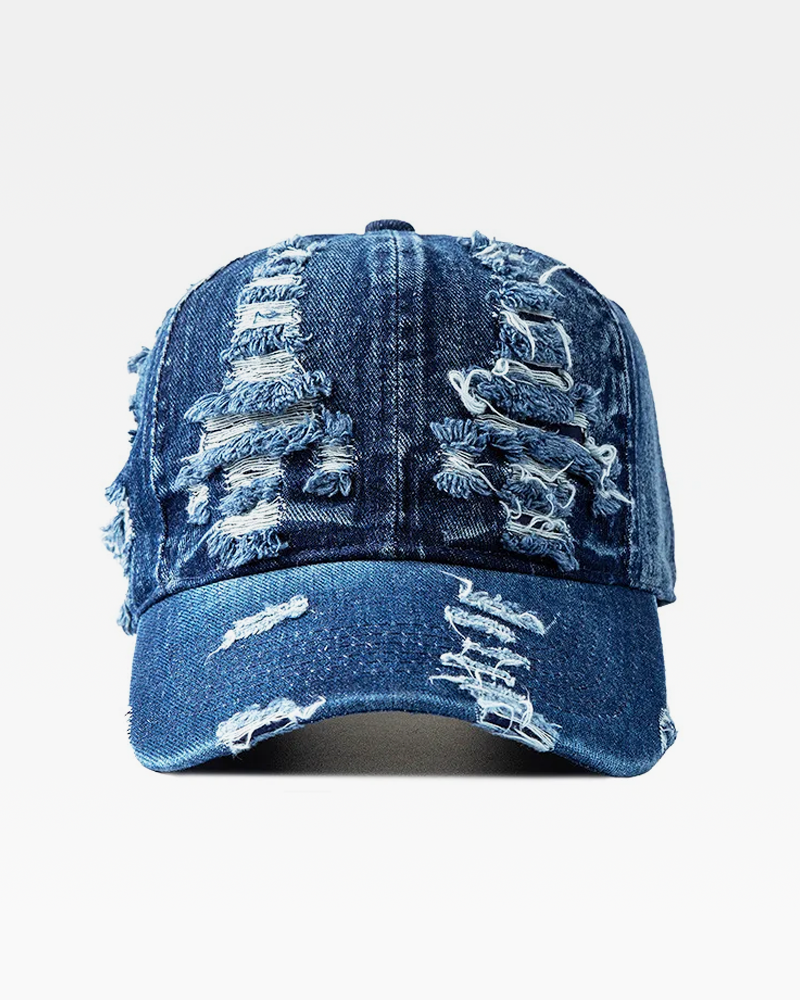 Distressed Denim Cap