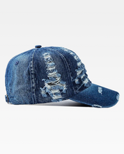 Distressed Denim Cap