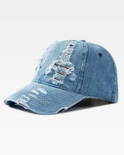 Distressed Denim Cap
