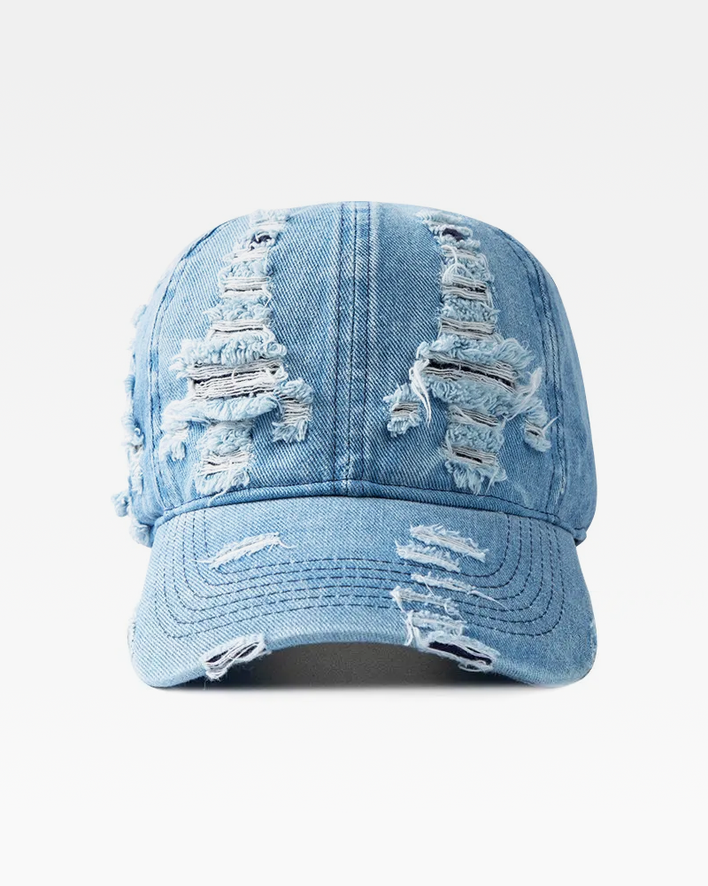 Distressed Denim Cap