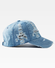 Distressed Denim Cap