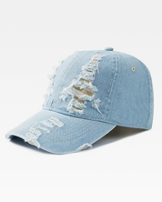 Distressed Denim Cap