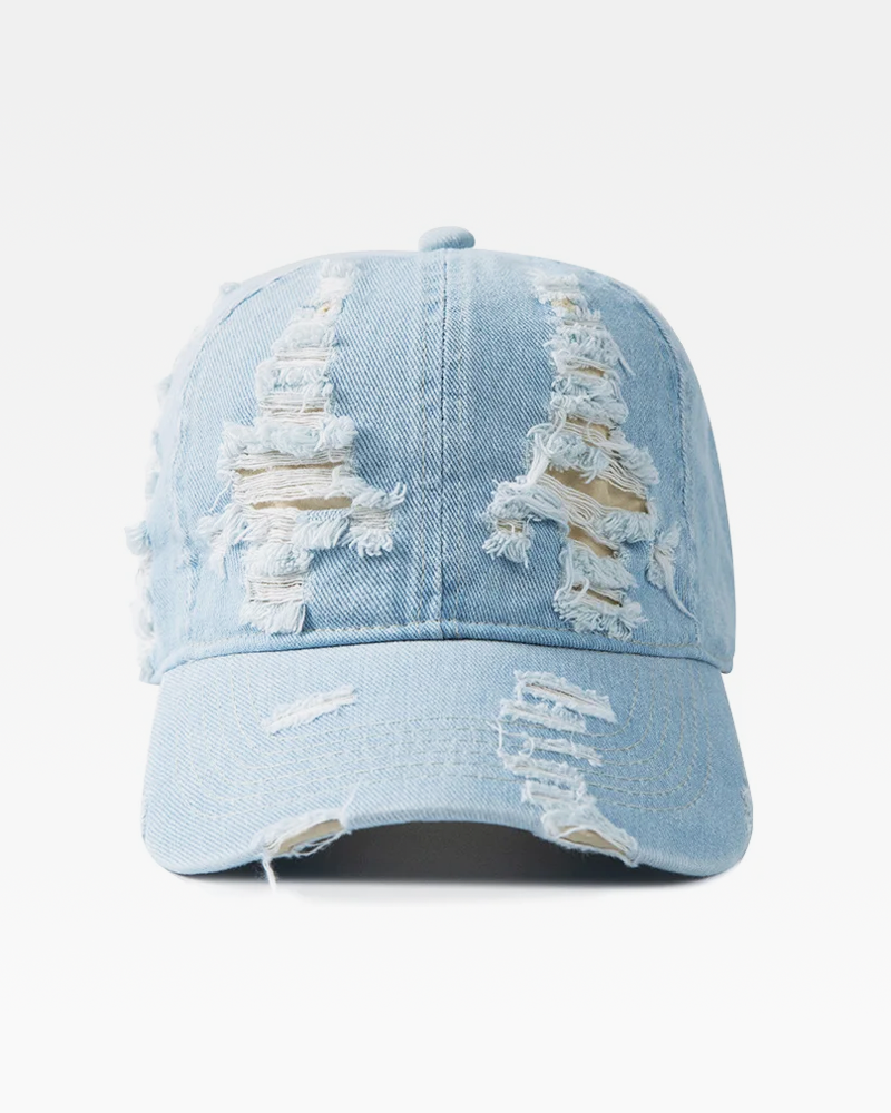 Distressed Denim Cap