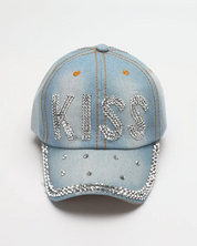 Jeans Cap mit Strass
