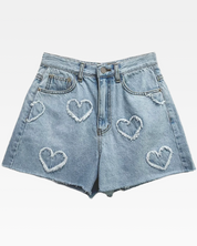 Heart Jean Shorts