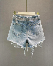Jeans Shorts mit Strass