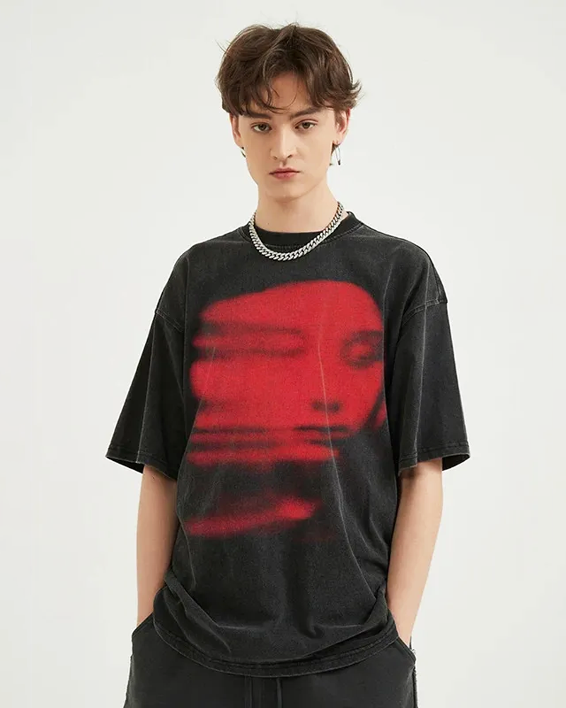 T shirt imprimé visage