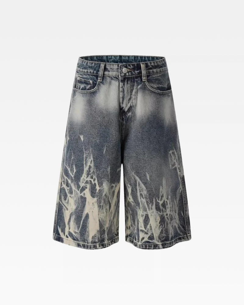 Flame Denim Shorts