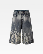 Flame Denim Shorts