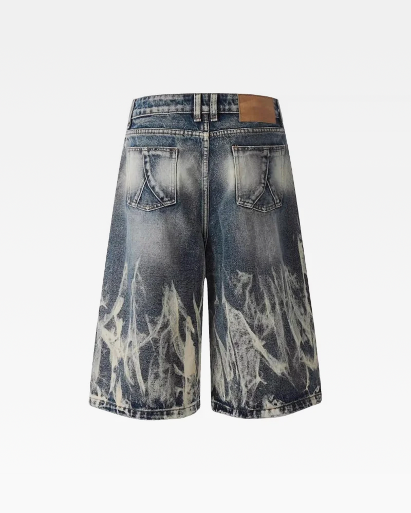 Flame Denim Shorts