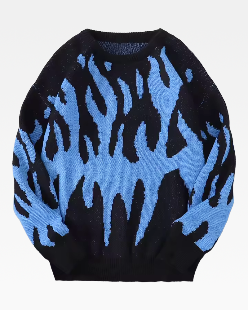 Pullover mit Flammen