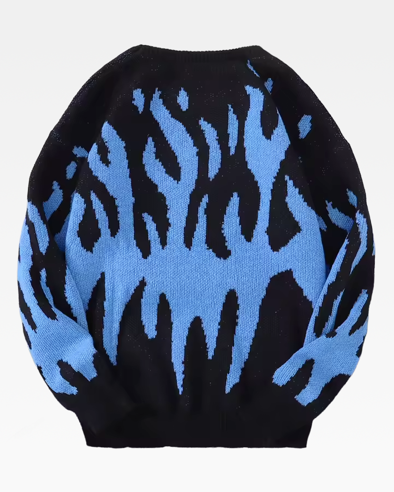 Pullover mit Flammen