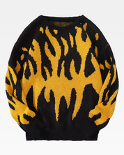 Pullover mit Flammen