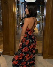 Chiffon Kleid mit Blumenmuster