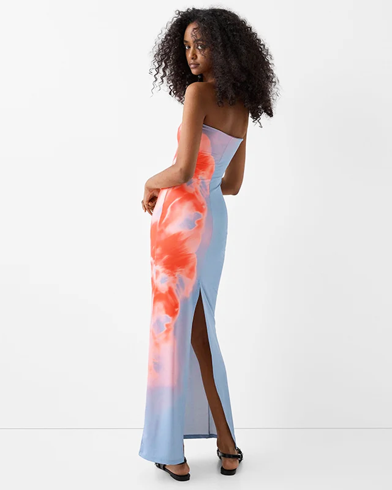 Langes Kleid mit Blumenmuster