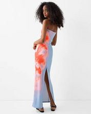 Langes Kleid mit Blumenmuster