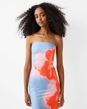 Langes Kleid mit Blumenmuster