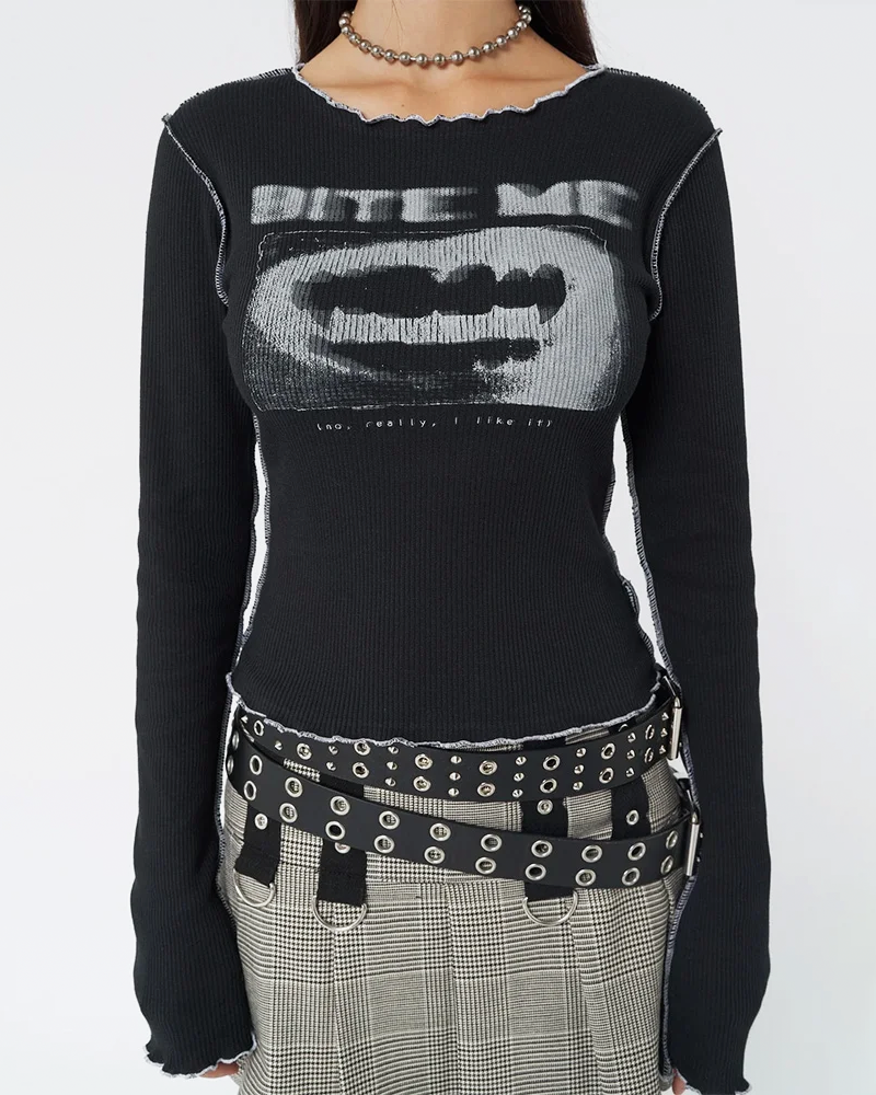 Long Sleeve Grunge Top