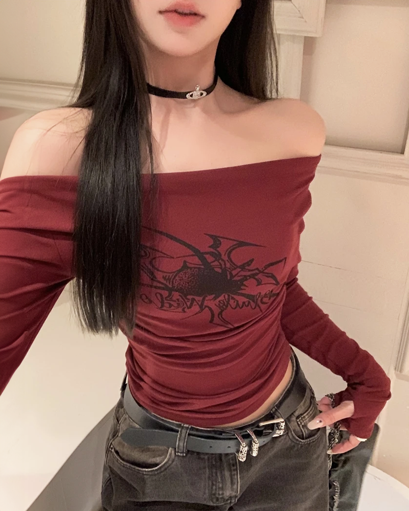 Off Shoulder Top Long Sleeve