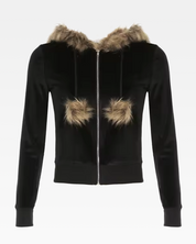 Hoodie mit Fellkapuze