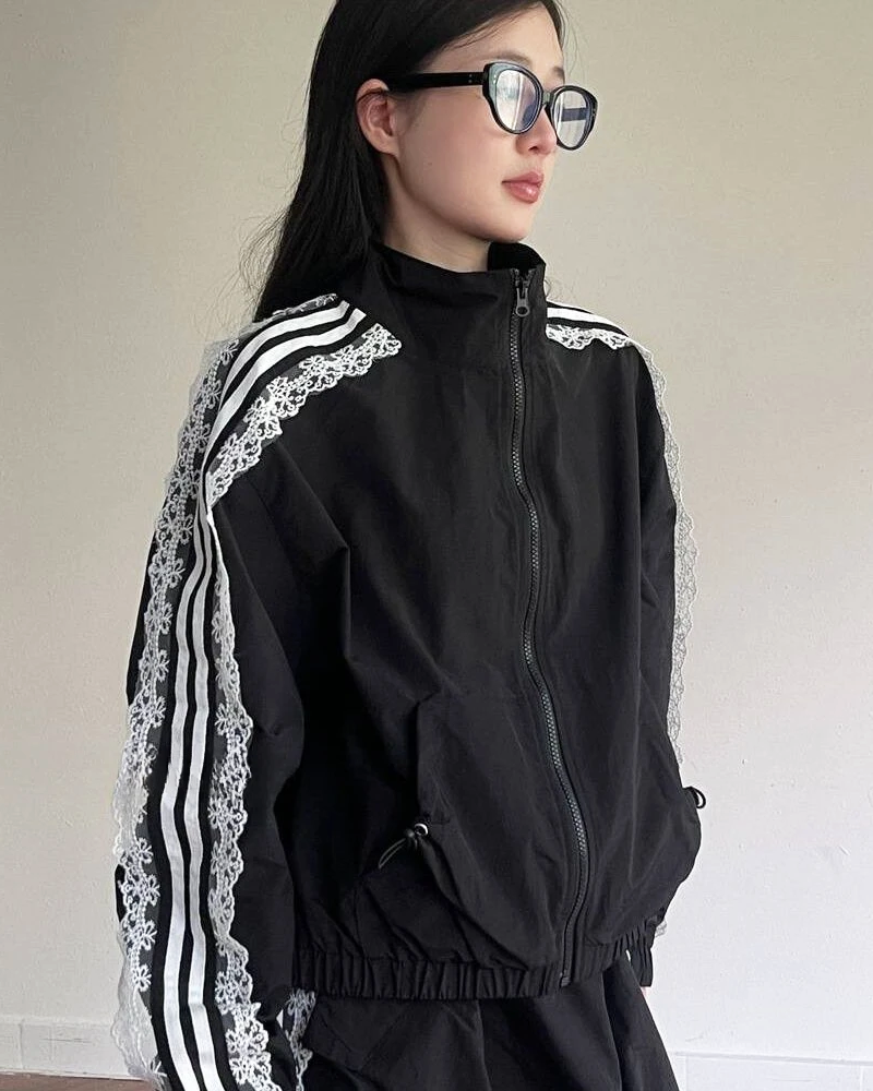 Lace Track Jacket | Y2K Fusion Lace Track Jacket | Y2K Fusion