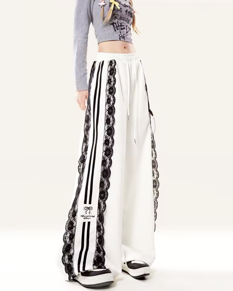 Lace Track Pants