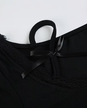 Bluse mit Spitze Schwarz