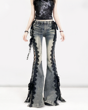 Damen Jeans mit Schnürung