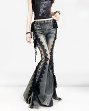 Damen Jeans mit Schnürung