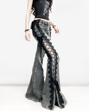 Damen Jeans mit Schnürung