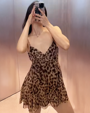 Abito leopardato corto