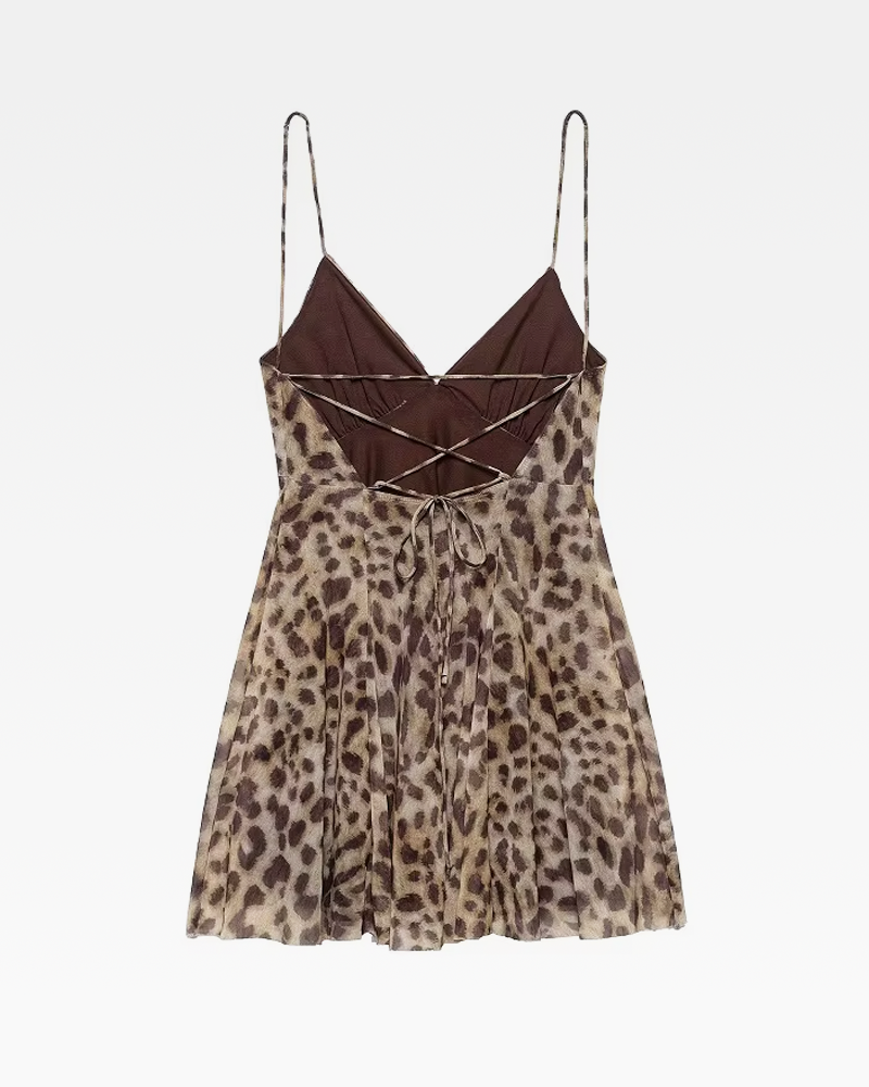 Abito leopardato corto