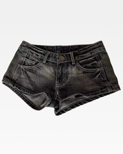 Jeans Shorts Damen Schwarz
