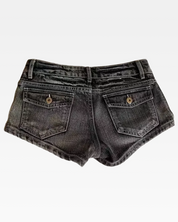 Jeans Shorts Damen Schwarz