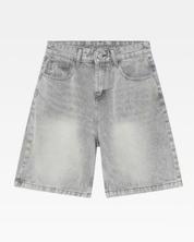 Gray denim shorts