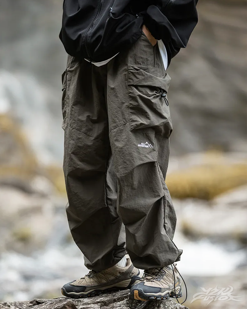 Parachute Cargo Pants Mens | Y2K Fusion