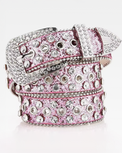Ceinture strass rose