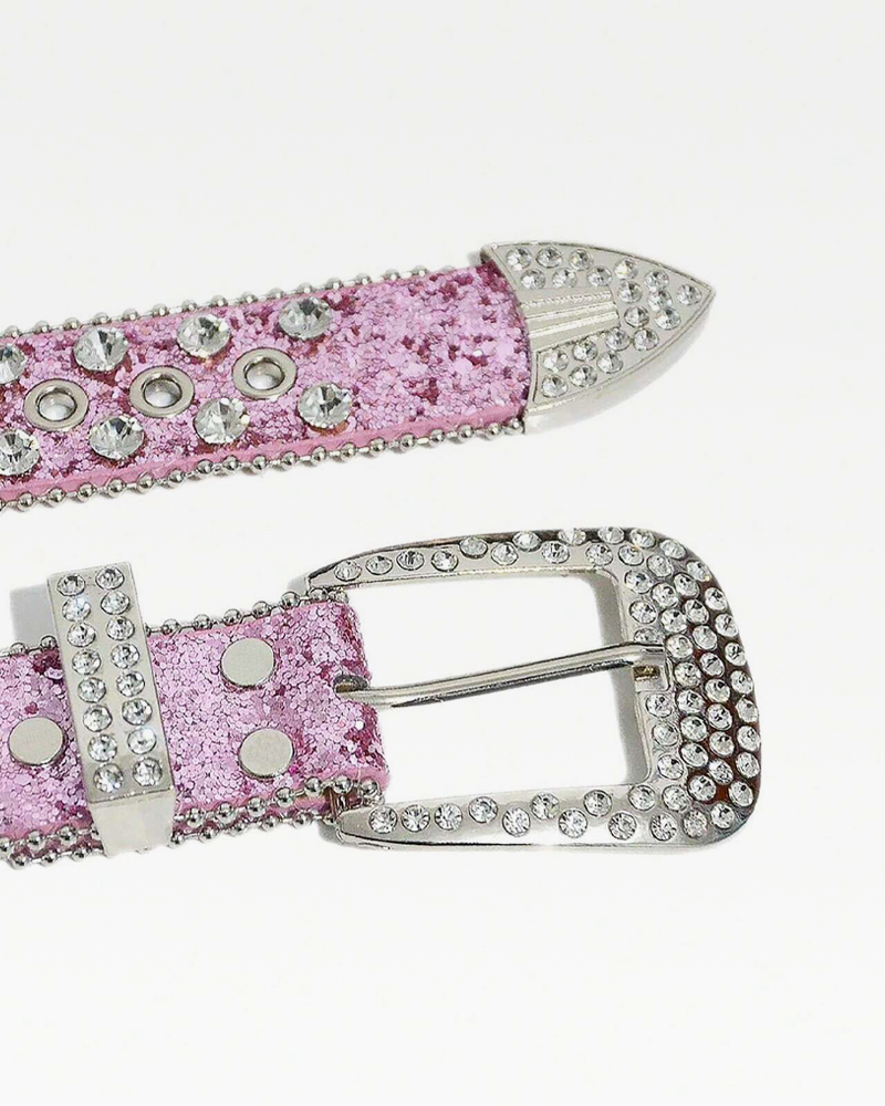 Ceinture strass rose