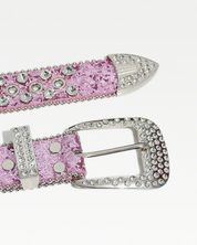 Ceinture strass rose