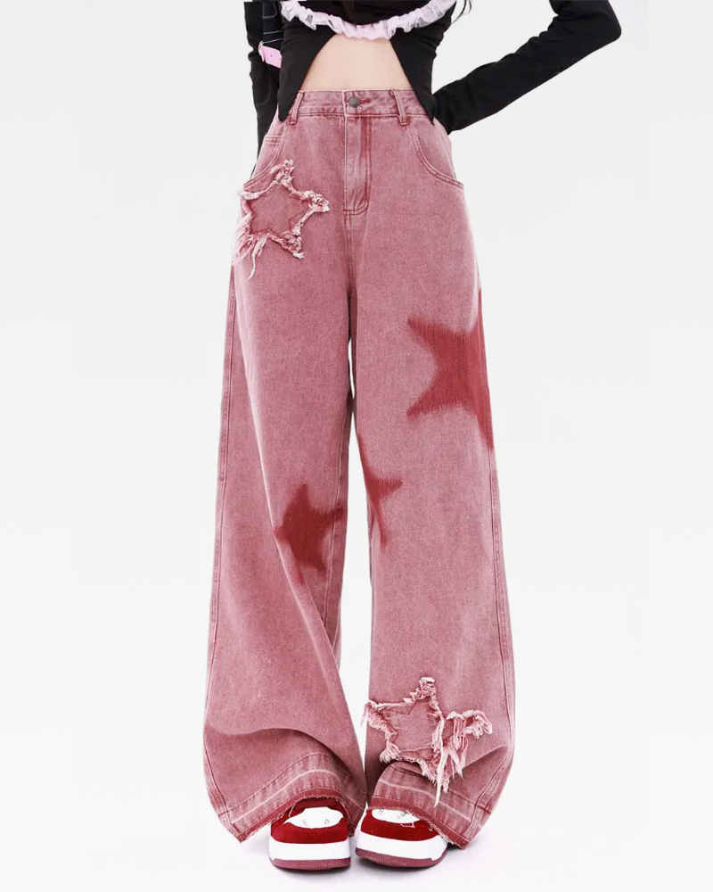 Pink Jeans Baggy